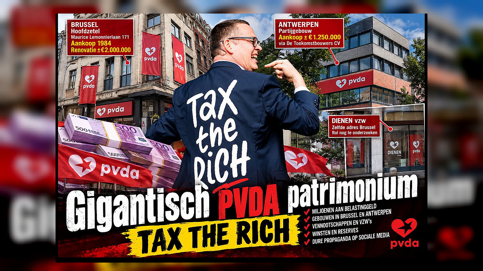 PVDA: 35 miljoen belastinggeld en een ondoorzichtig vastgoedpatrimonium