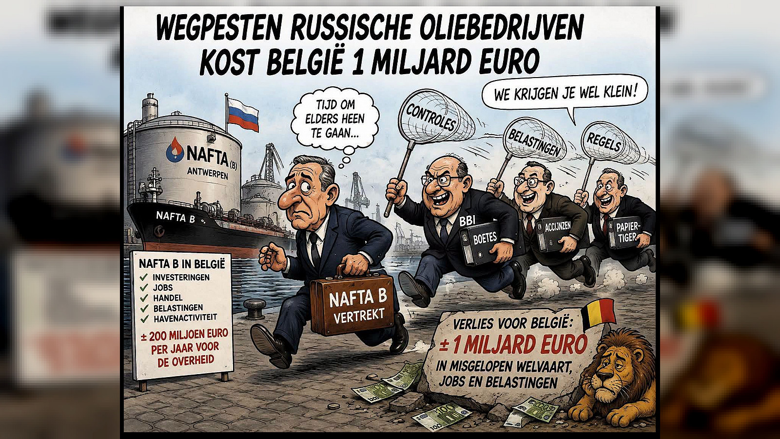 België jaagt Russische oliebedrijven weg en verliest miljarden