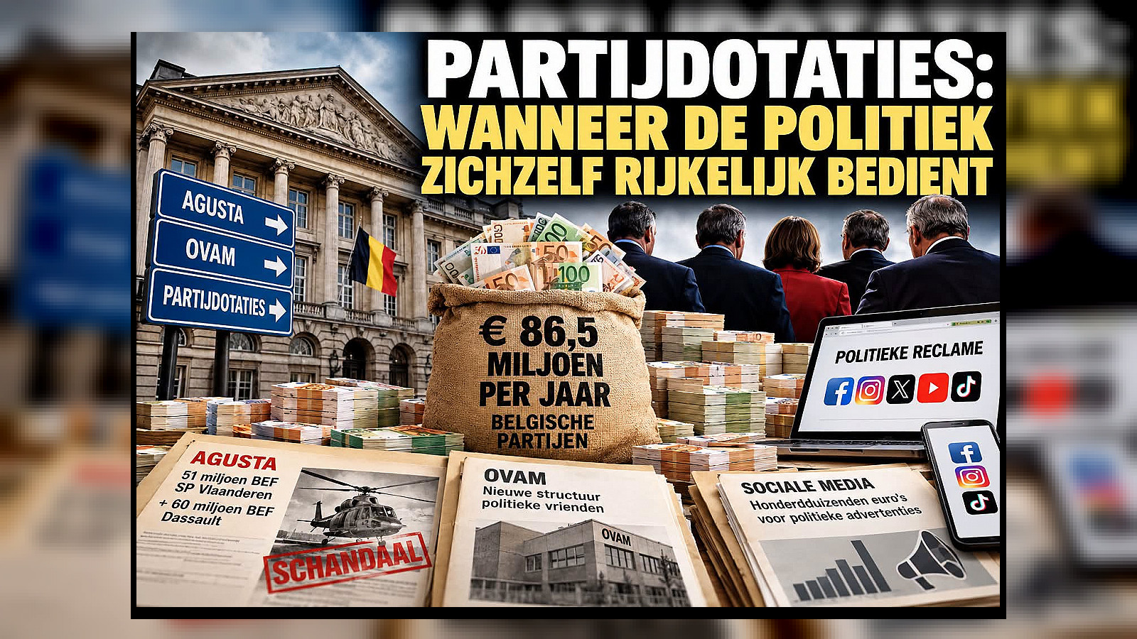 Partijdotaties: wanneer de politiek zichzelf rijkelijk bedient met belastinggeld