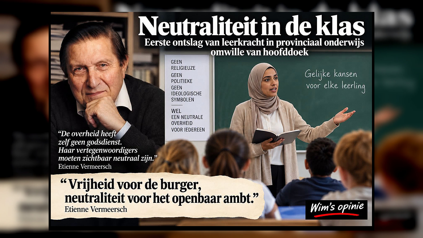 Leerkracht ontslagen voor hoofddoek: neutraliteit in het openbaar ambt