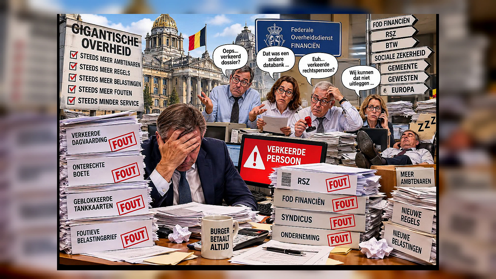 Overheid dagvaardt verkeerde personen en struikelt over haar eigen administratie
