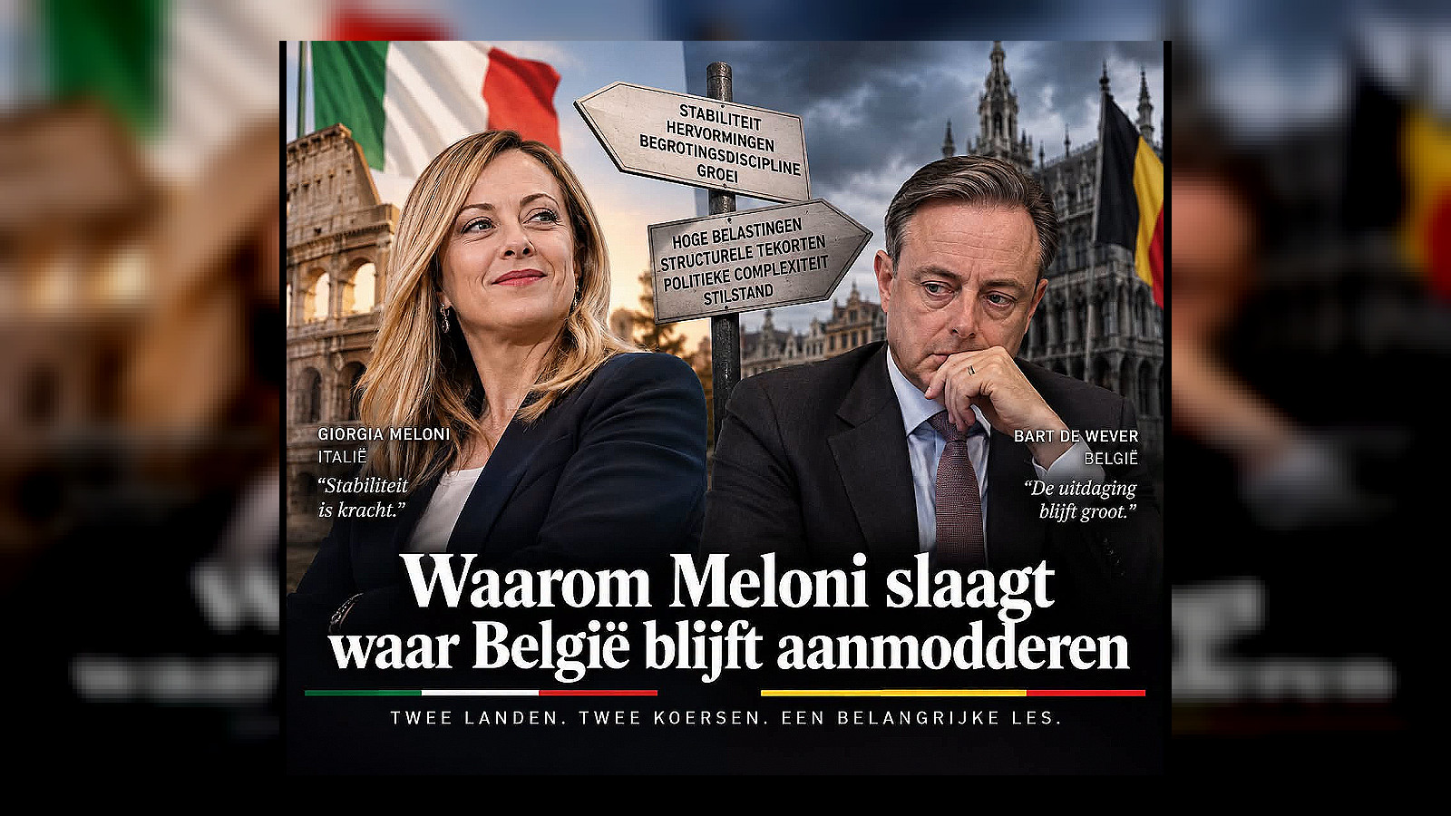 Meloni’s langdurige regering bewijst dat politieke stabiliteit essentieel is voor België