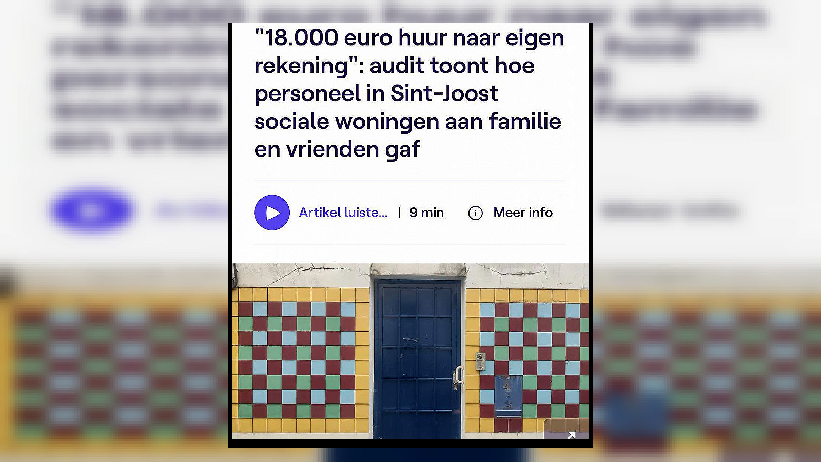 Sint-Joost-ten-Node: een schandaal dat de sociale huisvesting blootlegt