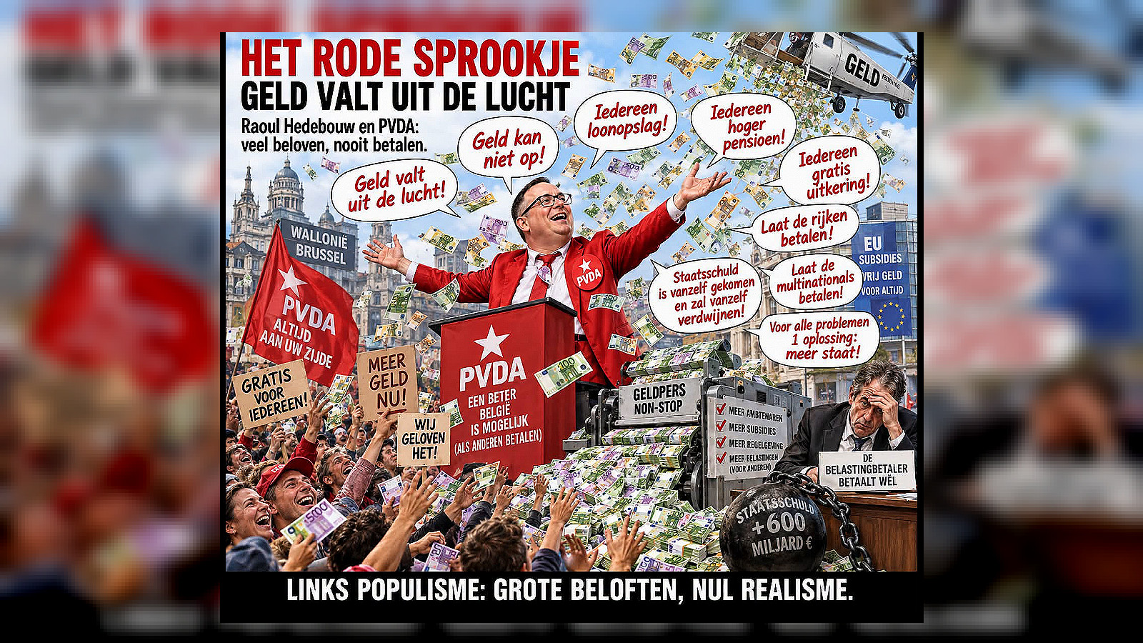 Populistische beloftes van Raoul Hedebouw: succes door eenvoudige boodschap